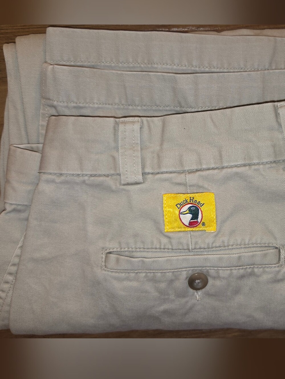 Vintage Duck Head Chino Khaki Pleated Pants 40x30 90s Y2k
